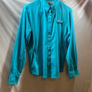 Columbia PFG turquoise long sleeve top